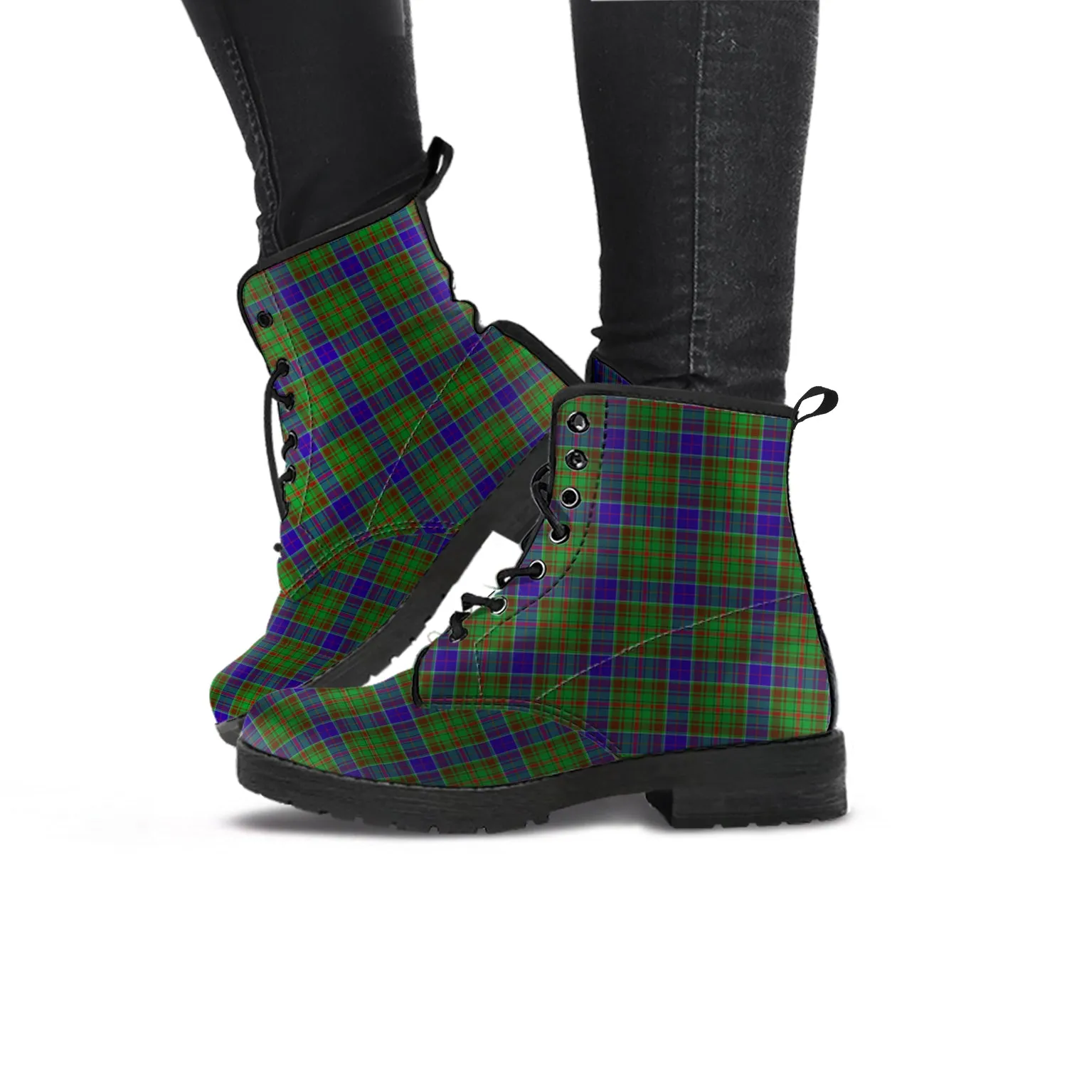 Adam Tartan Leather Boots