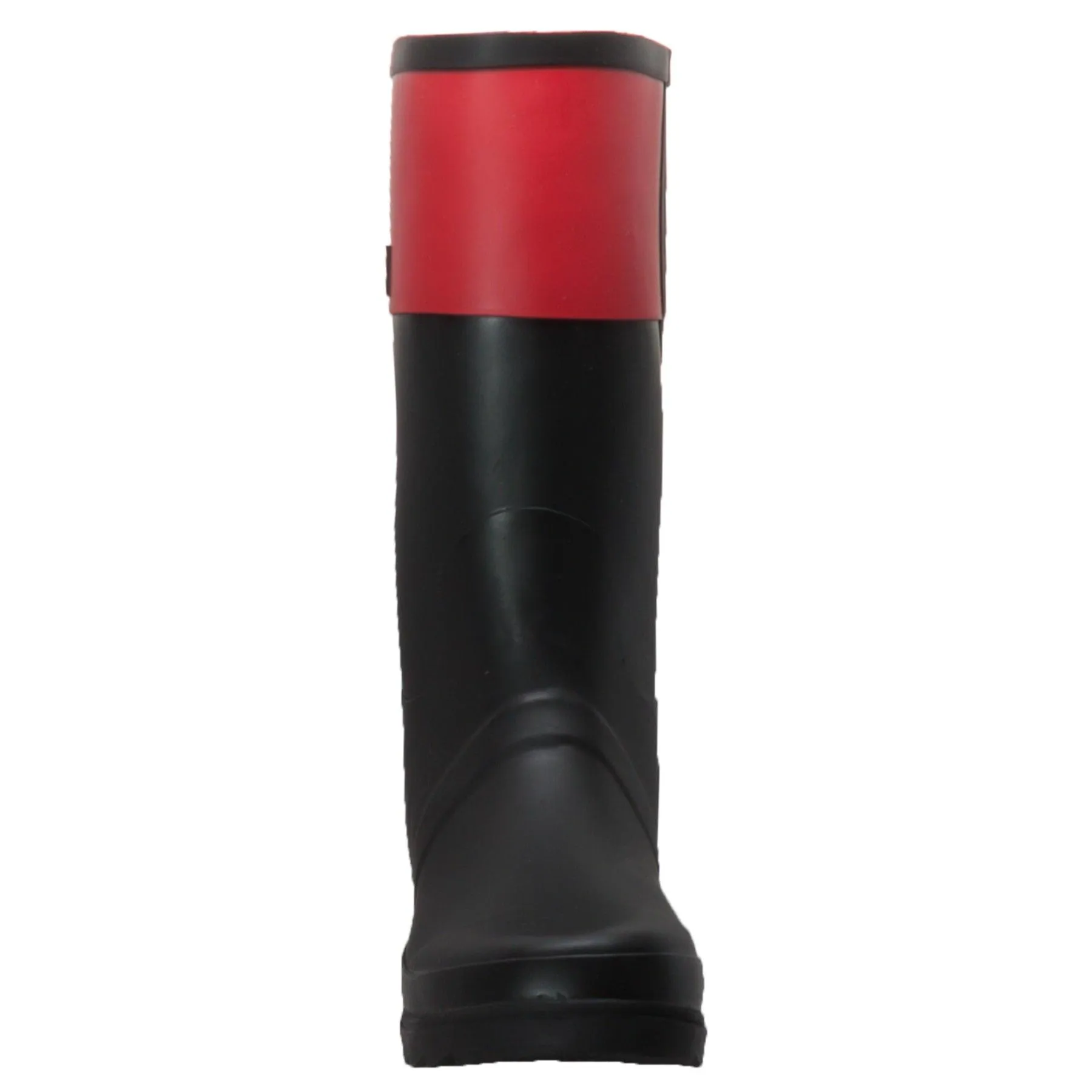 Case IH Women's Rubber Rider Boot with Red Cuff Black