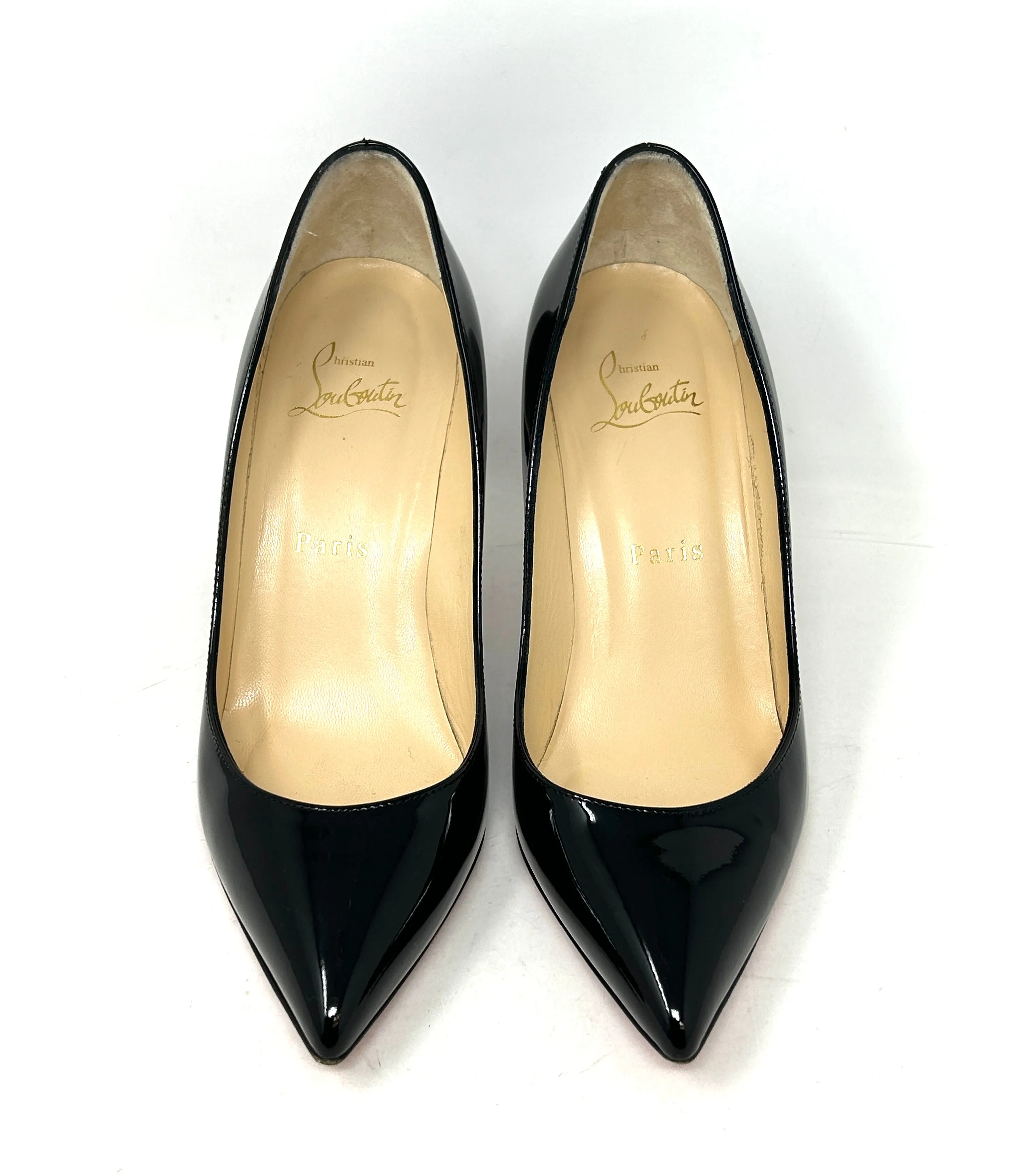 Christian Louboutin Pigalle Black Patent Leather Pump Heels 36.5 UK 3.5