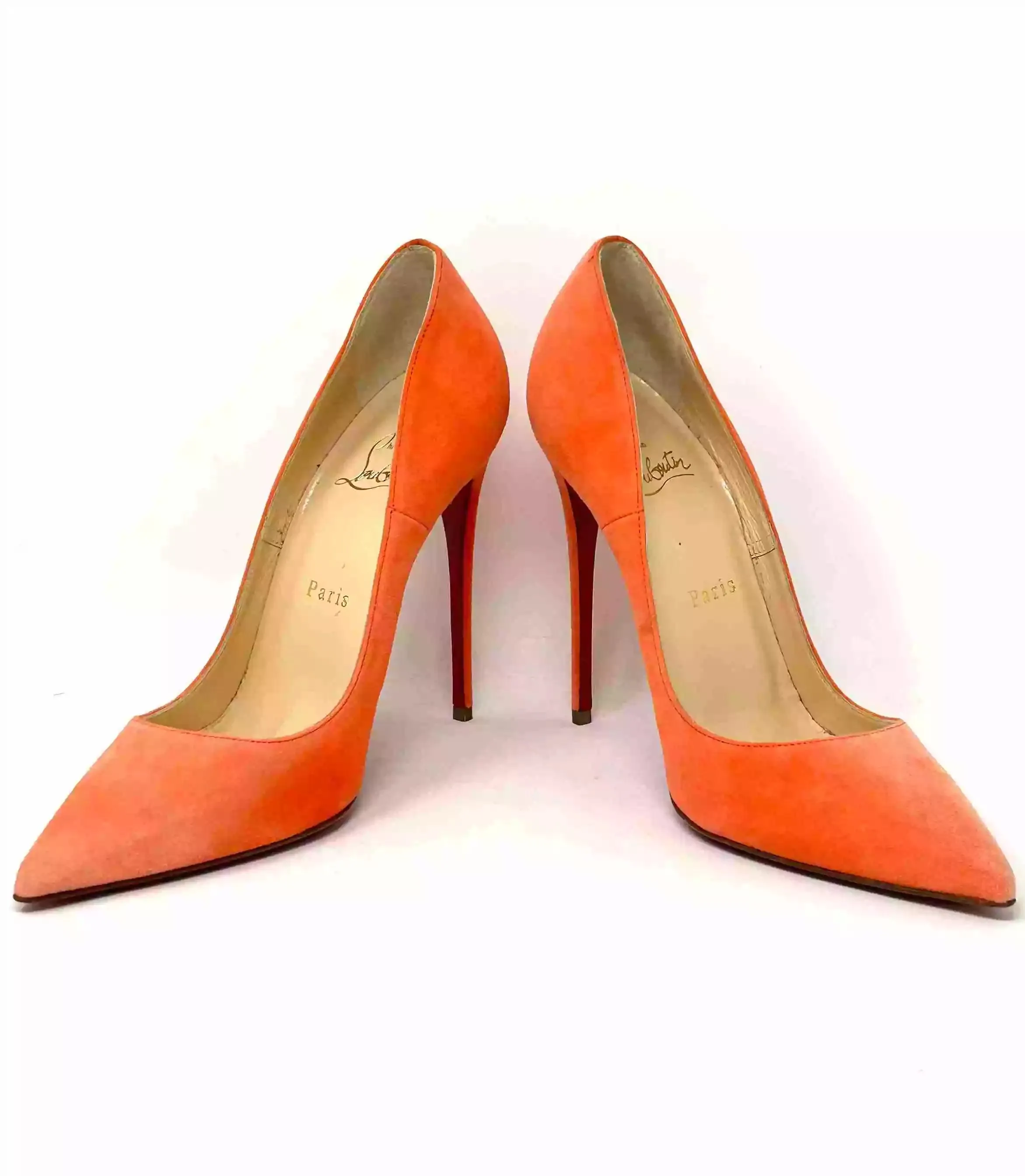 Christian Louboutin So Kate 120 Orange Suede Pump Heels 38 UK 5