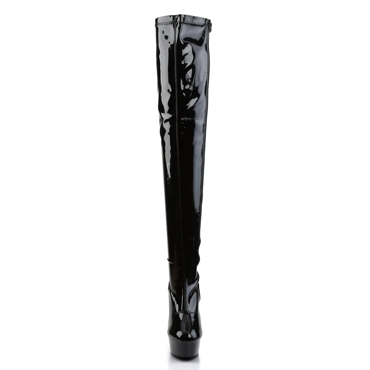 DELIGHT-3000 Black Thigh High Boots