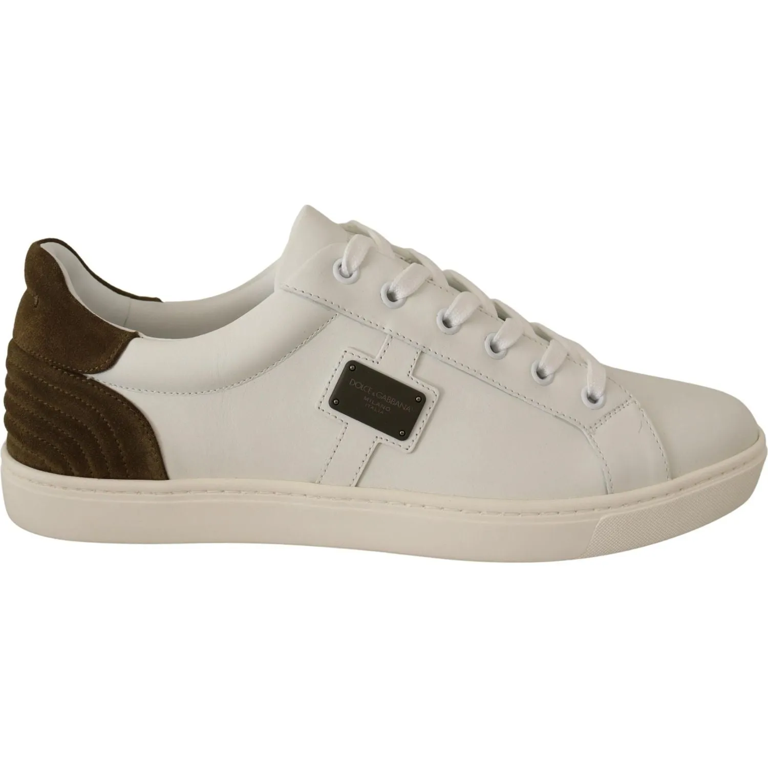 Dolce & Gabbana Chic White Leather Sneakers for Men