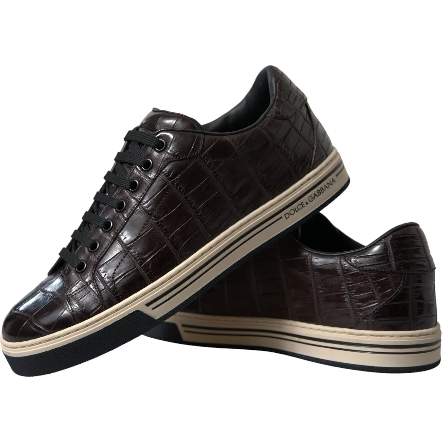 Dolce & Gabbana Elegant Exotic Leather Low-Top Sneakers