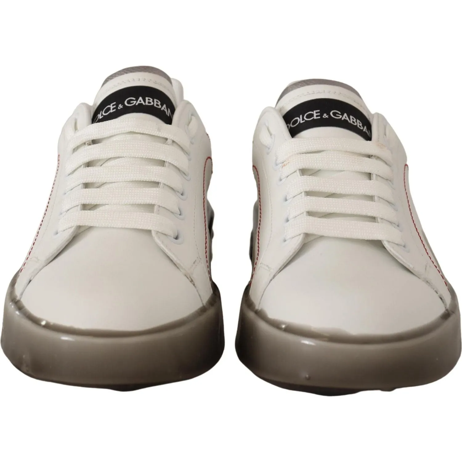 Dolce & Gabbana Elegant White Leather Sneakers