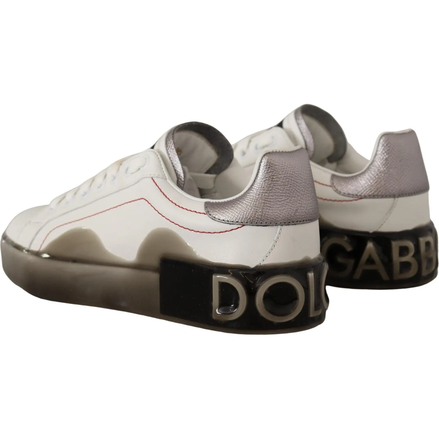 Dolce & Gabbana Elegant White Leather Sneakers