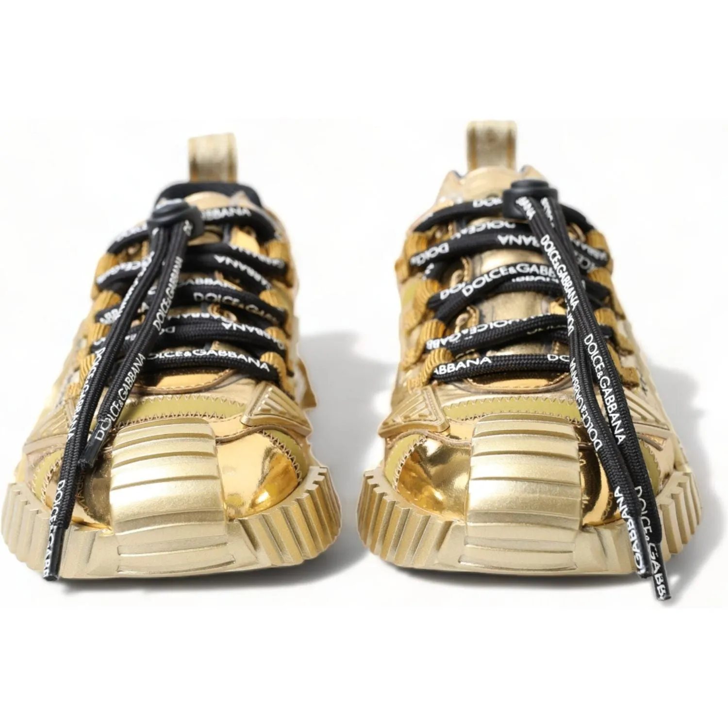 Dolce & Gabbana Gleaming Gold-Toned Luxury Sneakers