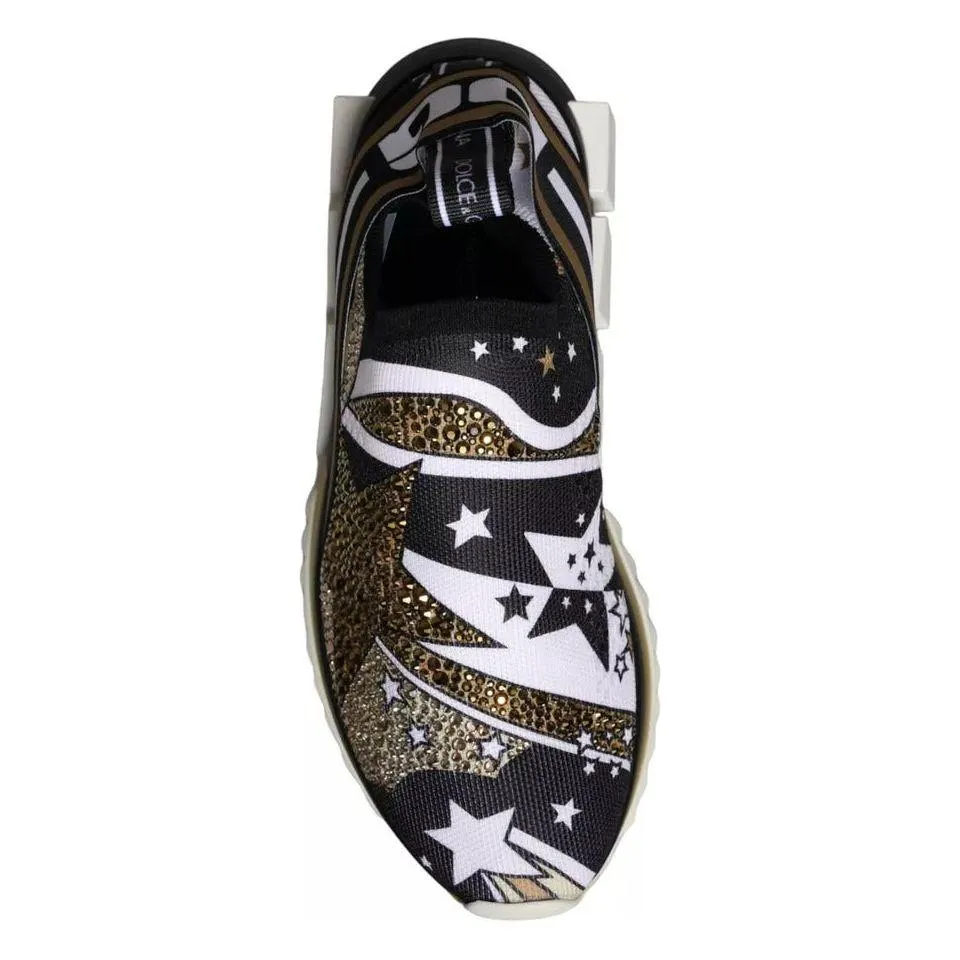 Dolce & Gabbana Multicolor Comet Star Print Sorrento Sneakers Shoes