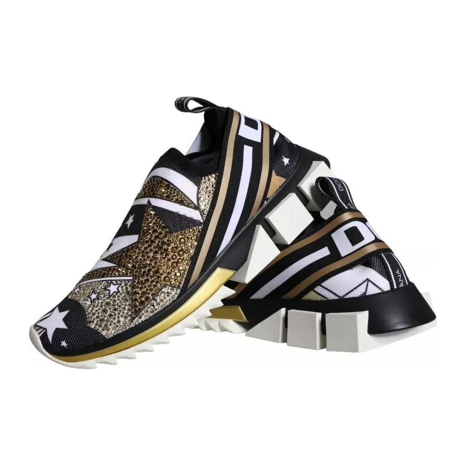 Dolce & Gabbana Multicolor Comet Star Print Sorrento Sneakers Shoes