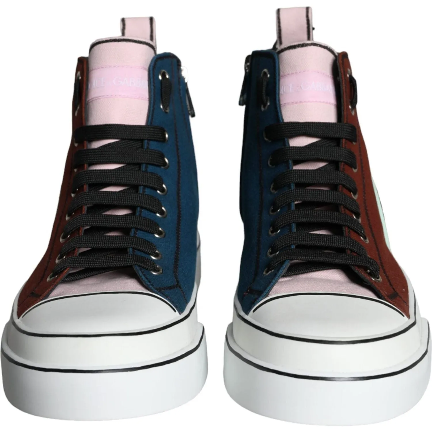 Dolce & Gabbana Multicolor Patchwork High Top Sneaker Shoes