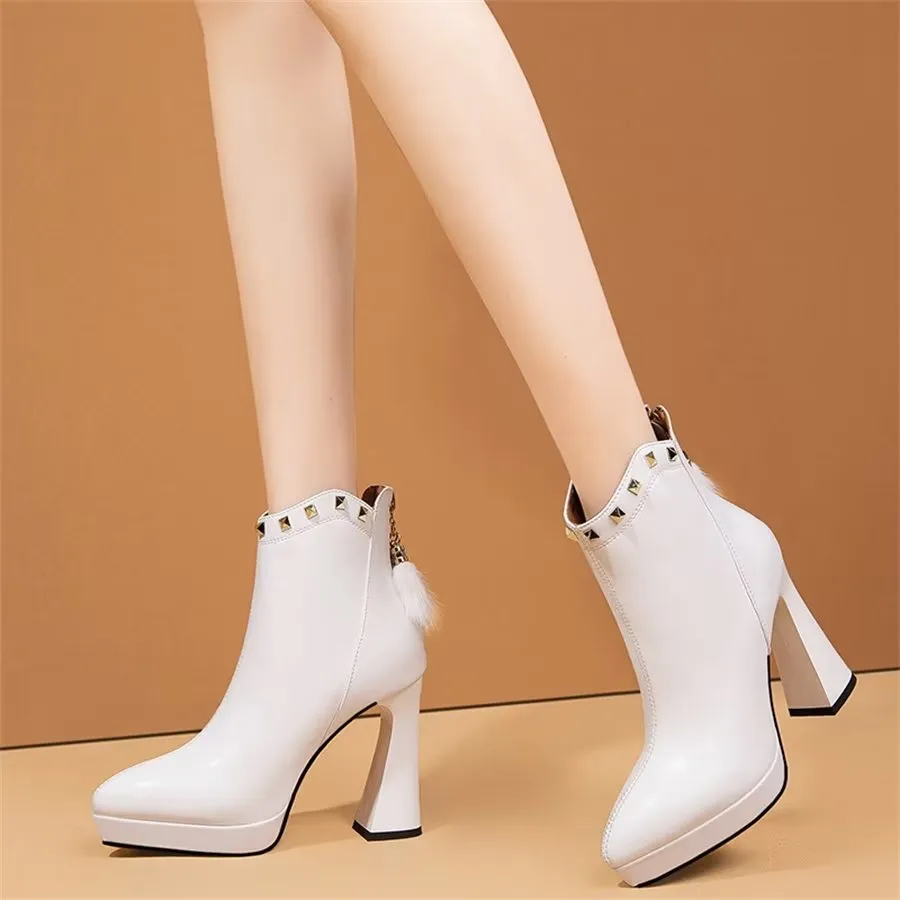 Elegant Zipper Pointed Toe Sculpted High Heel Boots