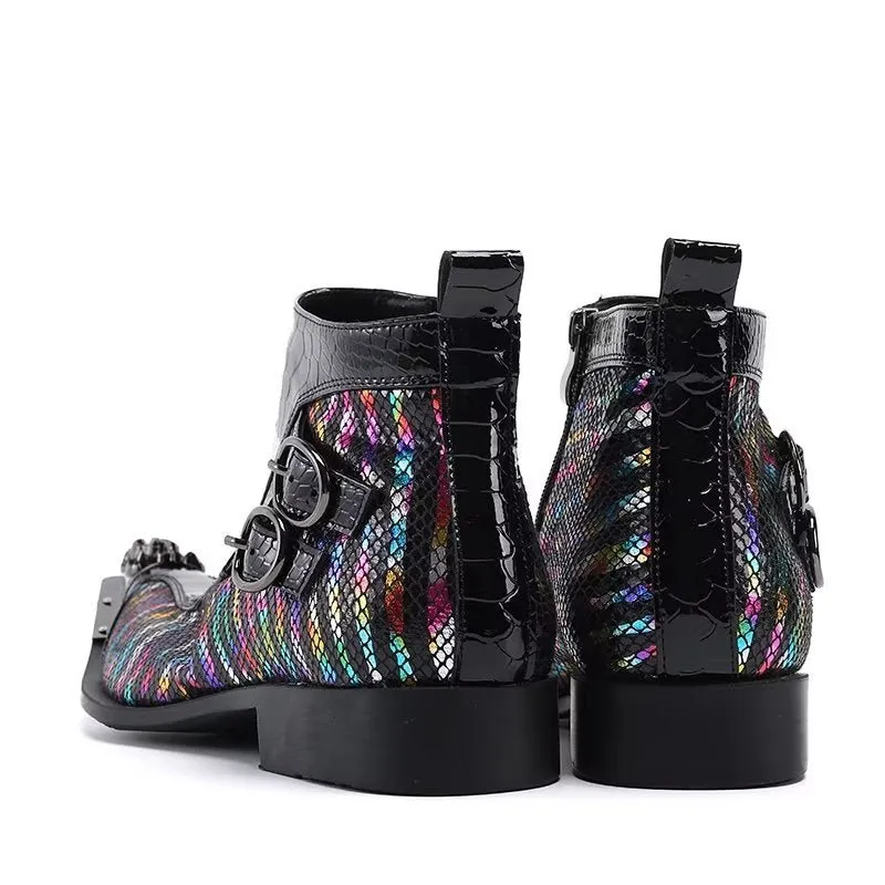 FancyLeather Exotic Ankle Boots