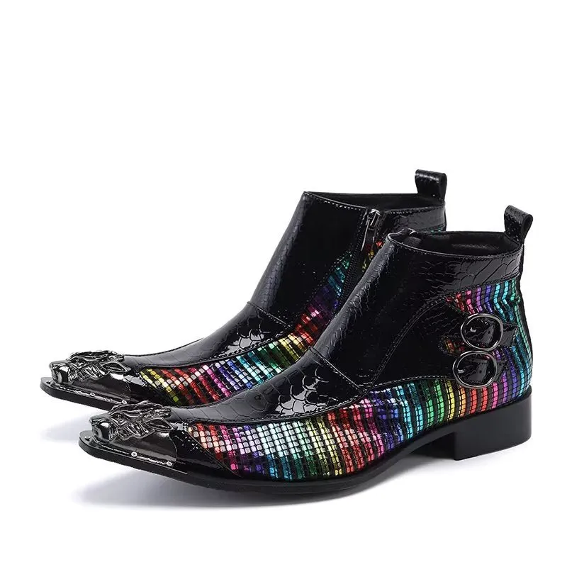 FancyLeather Exotic Ankle Boots