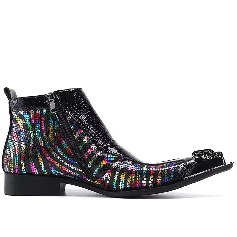 FancyLeather Exotic Ankle Boots