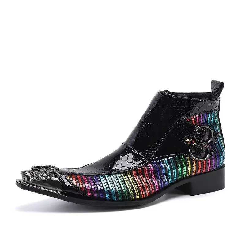 FancyLeather Exotic Ankle Boots