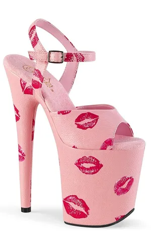 FLAMINGO-809KISSES Pink & Red Platform Heels