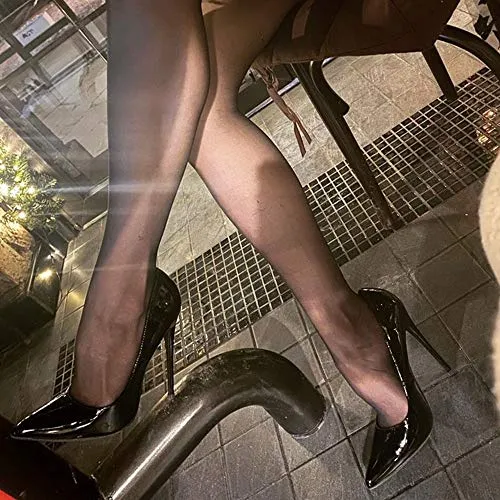 GENSHUO Women Fashion Pointed Toe High Heel Pumps Sexy Slip On Stiletto Party Shoes