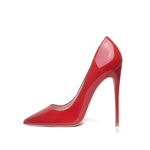 GENSHUO Women Fashion Pointed Toe High Heel Pumps Sexy Slip On Stiletto Party Shoes