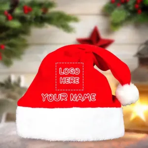 Gifts for Businesses, Memorable Employee Gifts Custom Santa Beanie Hat, Personalized Santa Beanie Hat, Put Name, Business Name, Team or Number on it, Hats-B10100