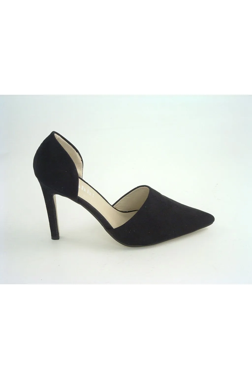 Glitz Shoes Divine Black Faux Nubuck Shoes