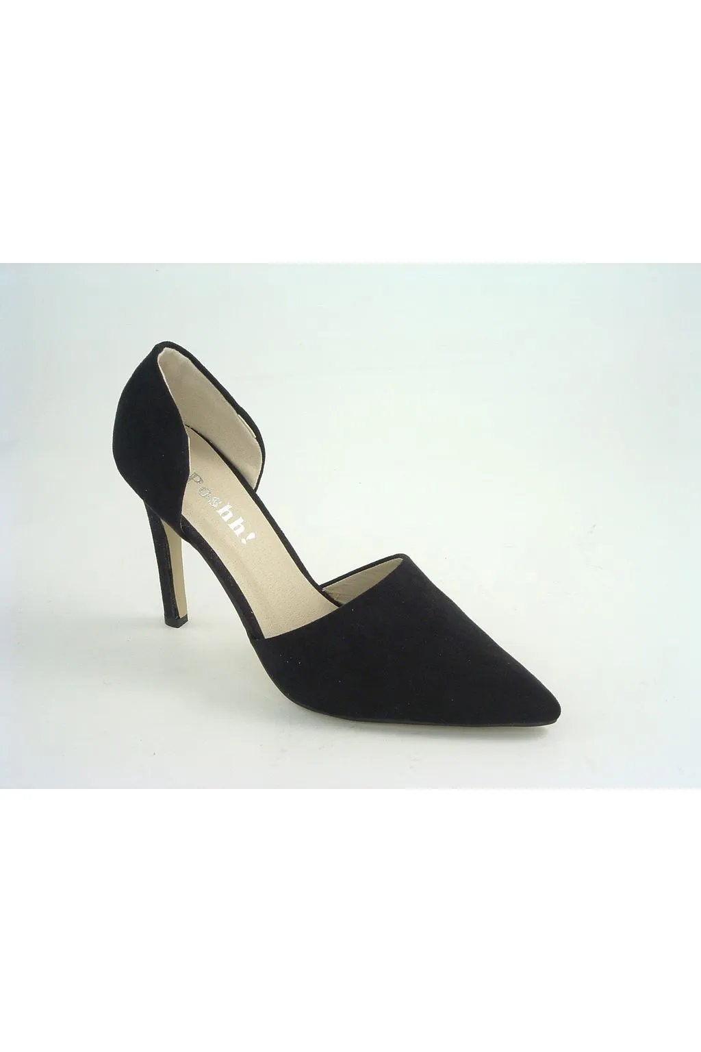 Glitz Shoes Divine Black Faux Nubuck Shoes