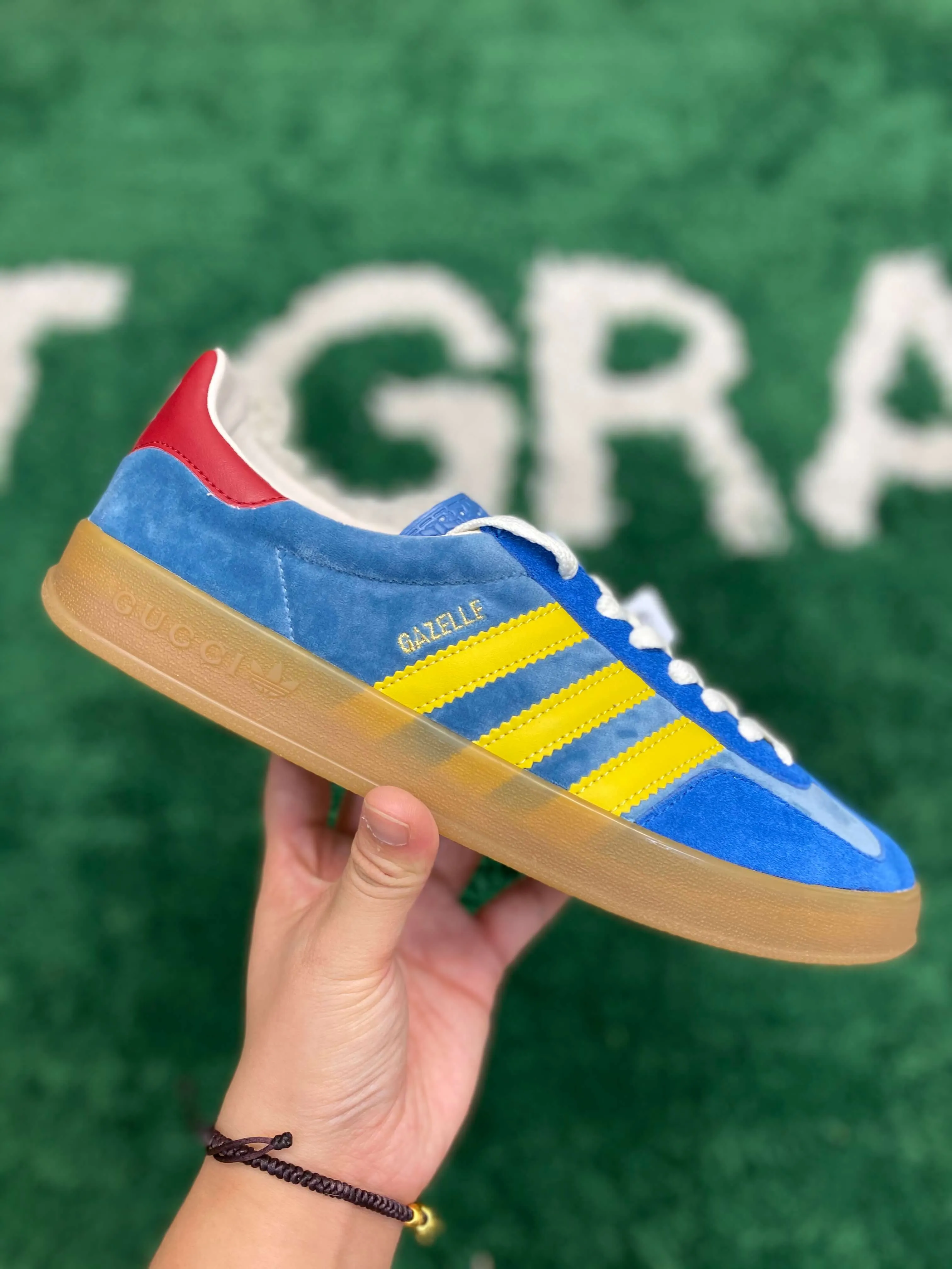 Gucci x Adidas Gazelle Light Blue Suede Sneaker