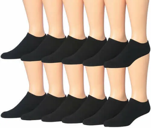 James Fiallo Men's 12-Pairs Performance Low Cut Athletic Sport Socks