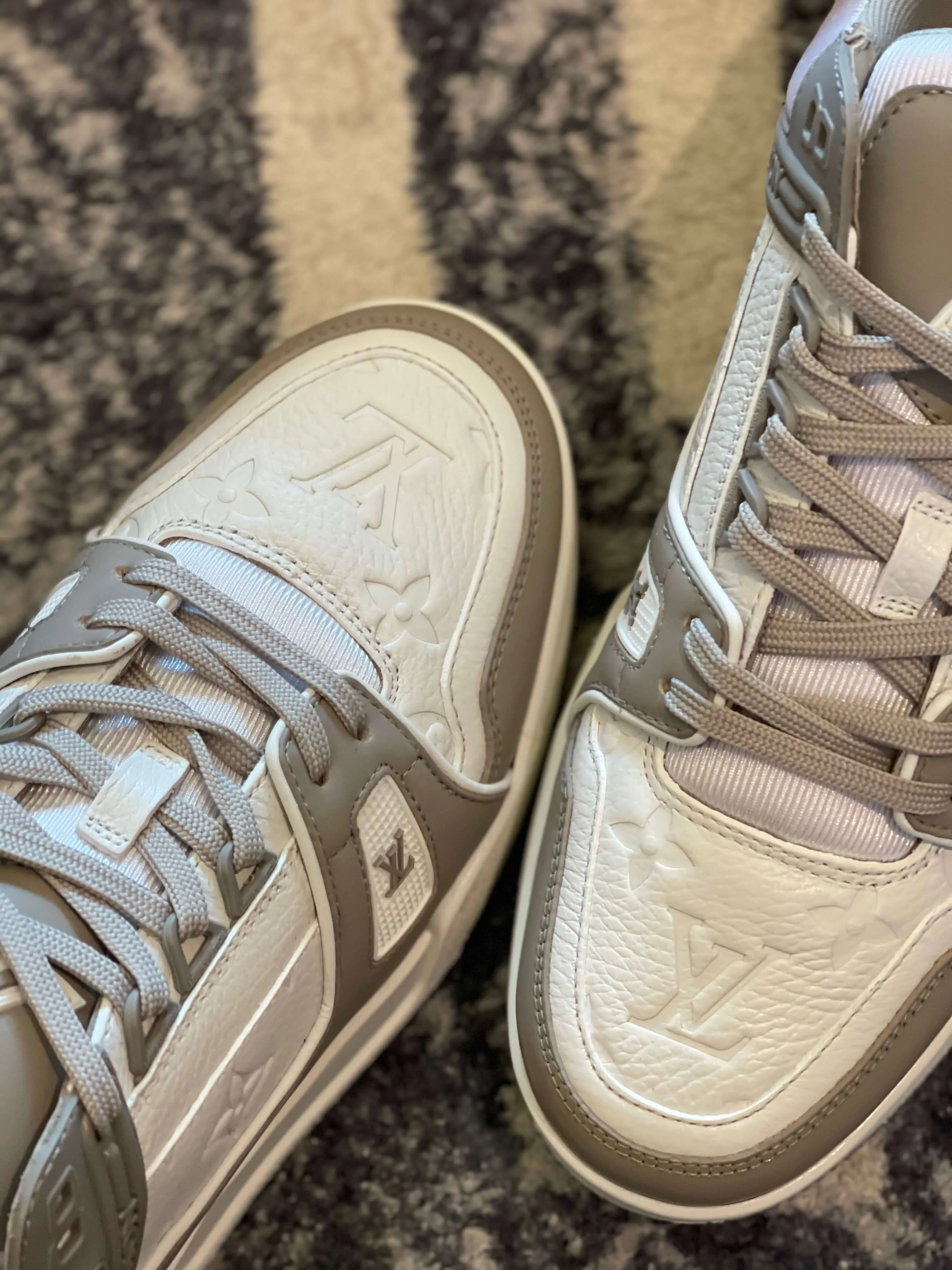 Louis Vuitton LV Trainer Gray White Sneakers