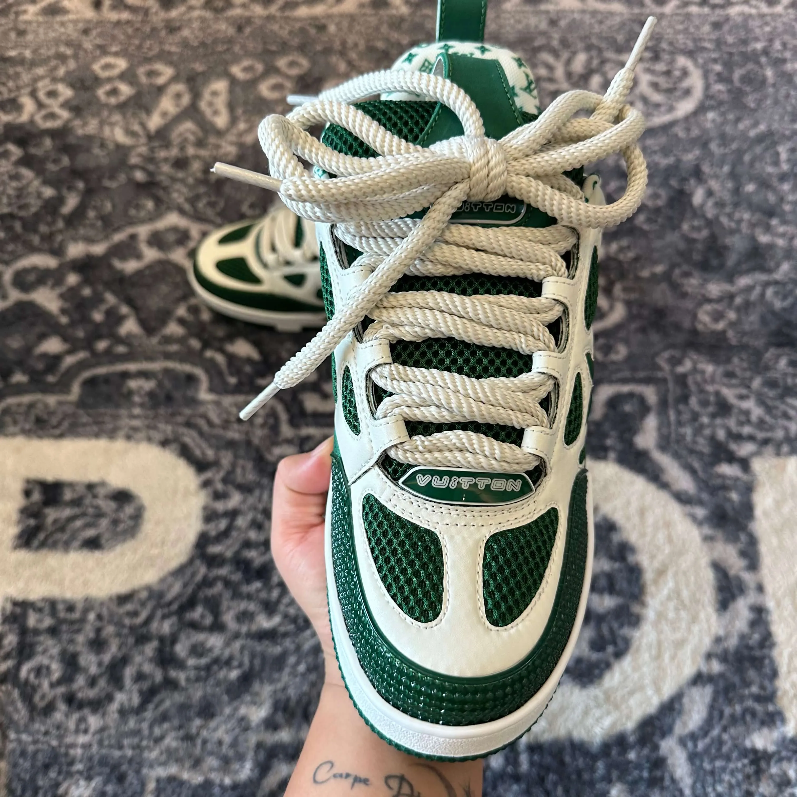 Louis Vuitton LV Trainer Green Skate Sneaker