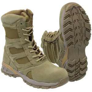 Men's Tan Comp Toe Forced Entry Tactical Zip Boots #BM57641ZLT ()