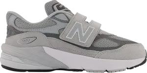 New Balance 990v6 Hook & Loop Little Kid 'Castlerock' Sneakers, Gray