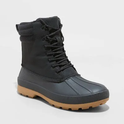 New - Men's Cody Duck Winter Boots - Goodfellow & Co Black 7