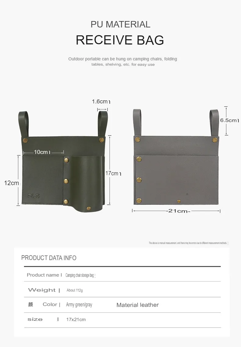 Outdoor Camping Chair Storage Bag Folding Table Side Hanging Mesh Bag Portable Camping Storage Rack Hanging Pocket Armrest Hanging Bag