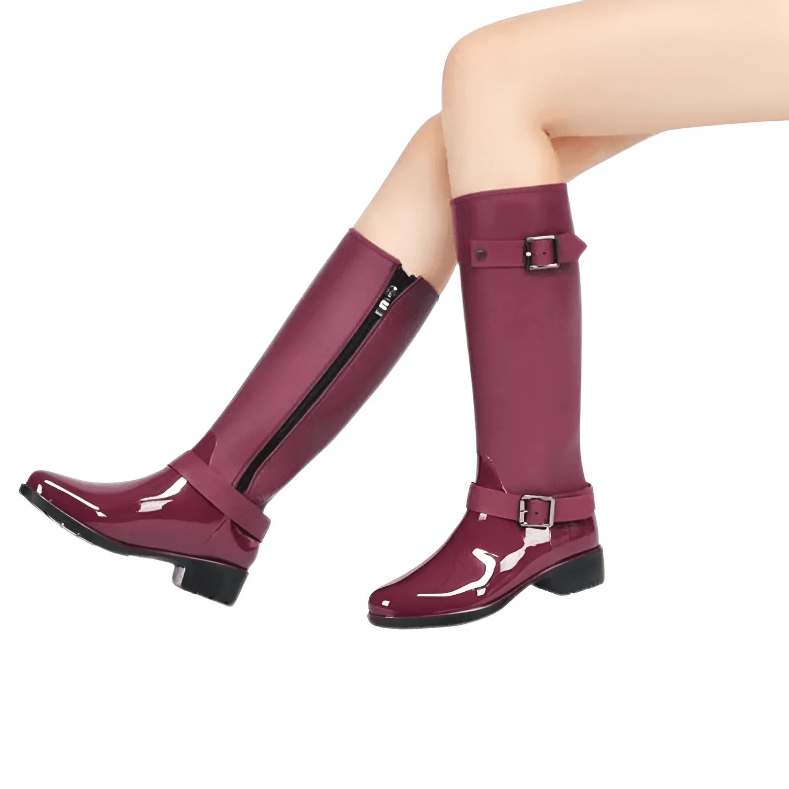 Pure Color Women's Rain Boots