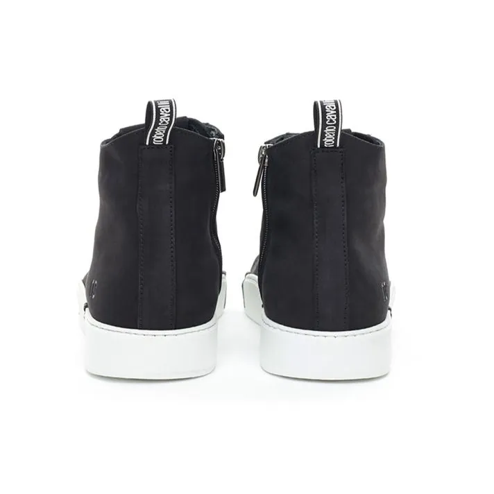 Roberto Cavalli Black Suede Sneakers