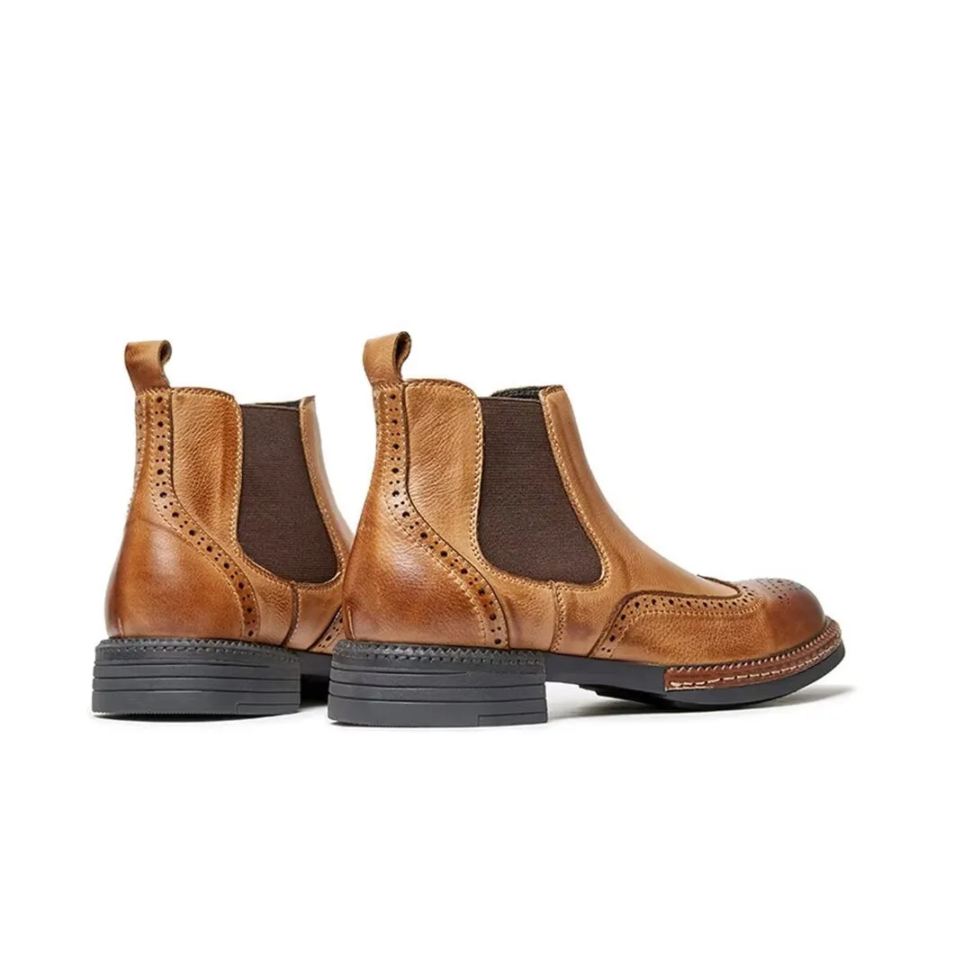 SleekElegance Men's Slip-On Boots