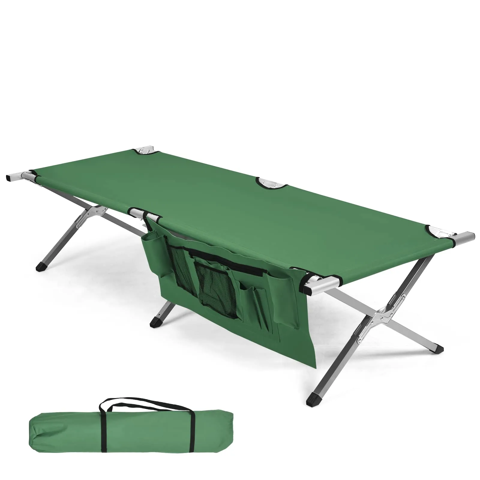 Tangkula Folding Camping Cot, Portable Sleeping Cot with Carrying Bag