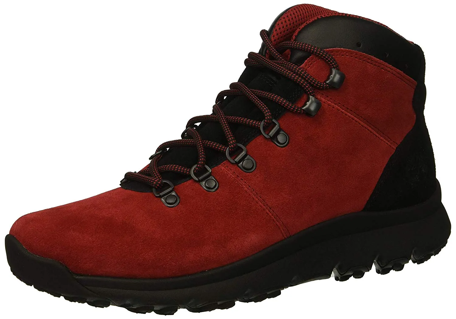 Timberland Men's World Hiker Mid Ankle Boot - Red Suede