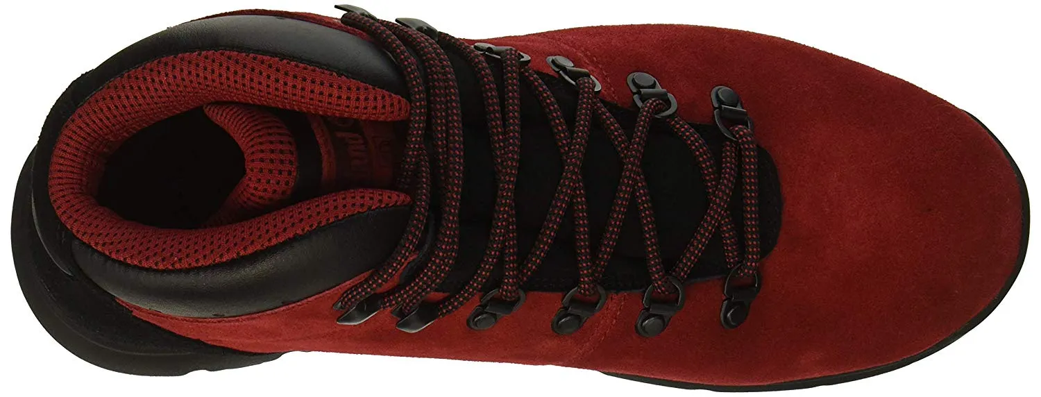 Timberland Men's World Hiker Mid Ankle Boot - Red Suede