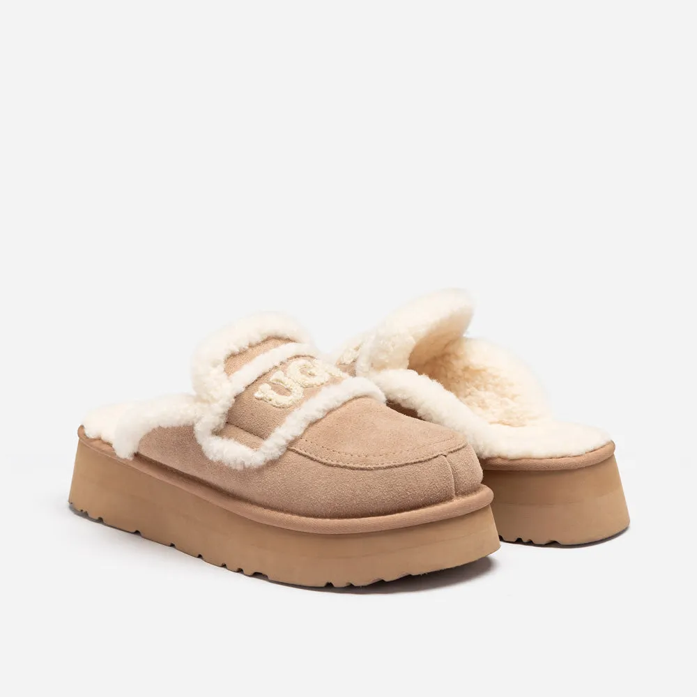 Ugg Violet Shearling Platform Slipper