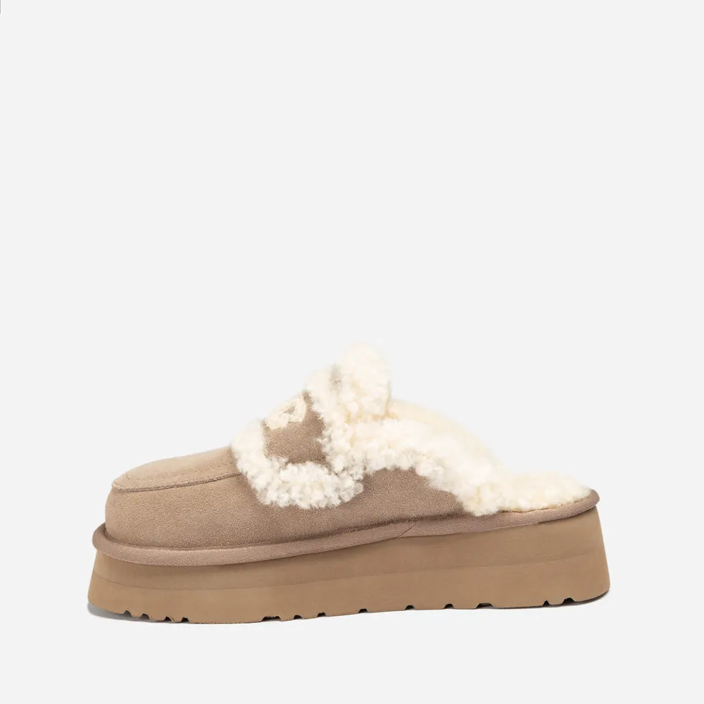 Ugg Violet Shearling Platform Slipper