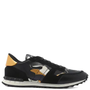 Valentino Black & Dark Grey Rockrunner Sneakers