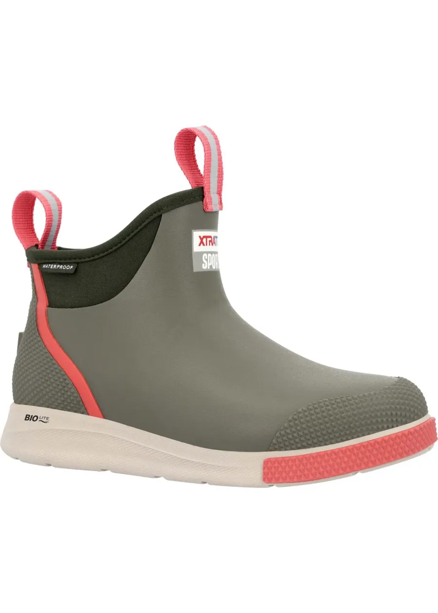 Women's 6in Ankle Deck Boot Sport-Olive