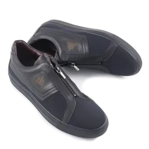 Zilli Neoprene and Calf Leather Sneakers